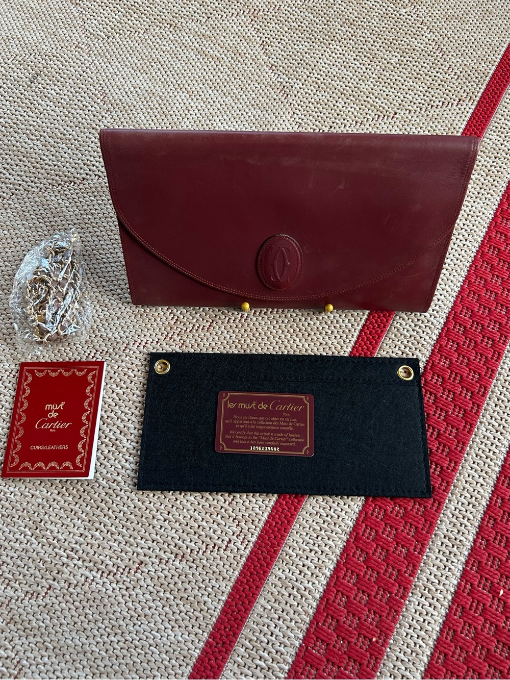 CARTIER Pre-Loved Vintage EUC Authentic Leather Luxury Clutch Bag
